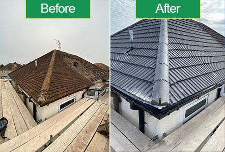 Before and after re roof